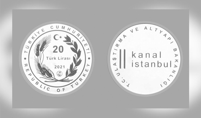Darphane, Kanal İstanbul için gümüş hatıra parası bastı