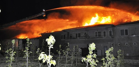 Amasya’da fabrika yangını
