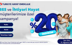 Türkiye Hayat Emeklilik müşterilerine özel yüzde 20 indirim kampanyası